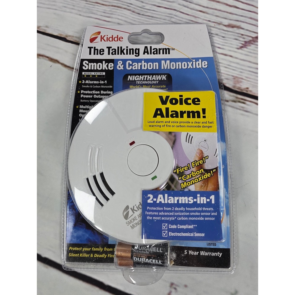 Kidde Nighthawk Talking Smoke and Carbon Monoxide Alarm KN-COSM-B Voice Alert